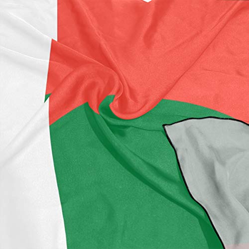 super3Dprinted Madagascar Flag Women's Square Scarf Neck Head Scarf 23.6 x 23.6 inches with 10 bobby pins4
