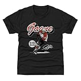 500 LEVEL Simon Gagne Youth Shirt (Kids Shirt, 10-12Y Large, Tri Black) - Simon Gagne Philadelphia Retro Script WHT