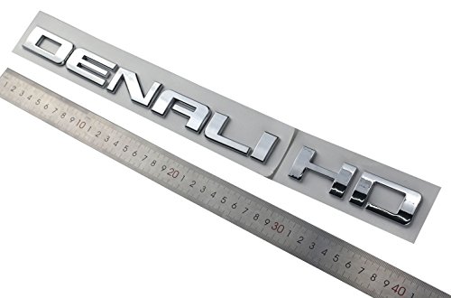 Image of Aimoll 2pcs Chrome Denalihd Denali Hd Nameplate Emblems for Gm 07-16 Yukon Sierra Terrain (Chrome)