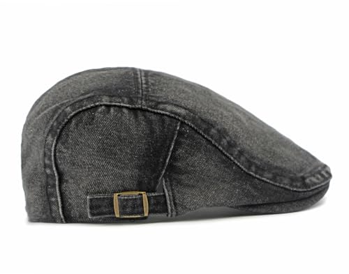 Image of Cotton Newsboy Cap,Breathable Ivy Gatsby Cabbie Beret Hat for Men's Women Driving Hunting Golf