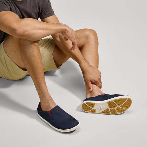 Image of OLUKAI Nohea Mesh Men's Slip On Sneakers, Lightweight & Breathable Shoes for Everyday Wear, All-Weather & Enhanced Traction