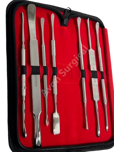 German Stainles Dental Periosteal Elevator Set Of 7 Dental Implant Curette #TOP3