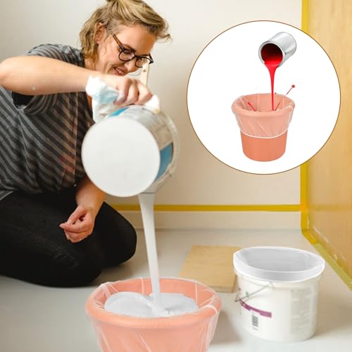 30 Pieces Paint Strainer Bags 1 Gallon White Fine Mesh Filter Bag with Elastic Drawstring Disposable Bag Bucket Strainer Bags for Paint Gardening