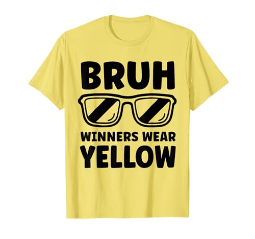 Winners Wear Yellow Team Spirit Week Game Color Sports Day T-Shirt