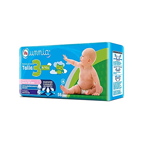Ifa Unnia Pañal Talla 3 Bebés 4-10 kg. - 56 uds.