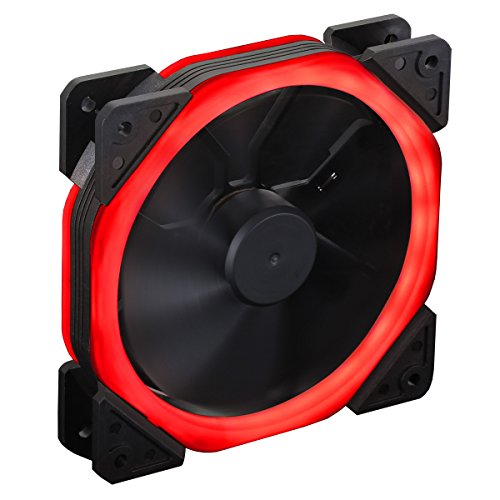 Unbranded Halo Red - Ventilador de Caja, Color Negro