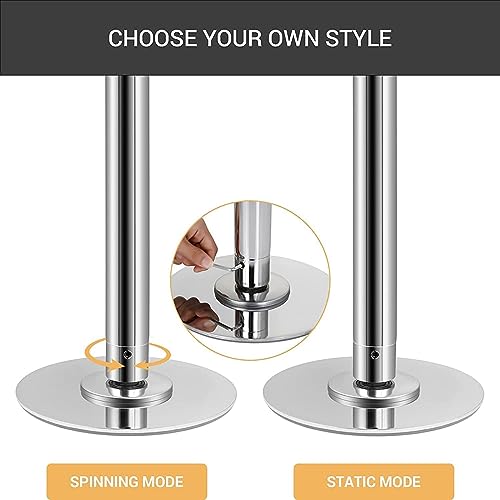 JKSVTF Pole Dancing Pole,45mm Static,Fitness Exercise Stripper,Pole Dancing Kit Adjustable Height for Beginners,Amateurs and Professionals