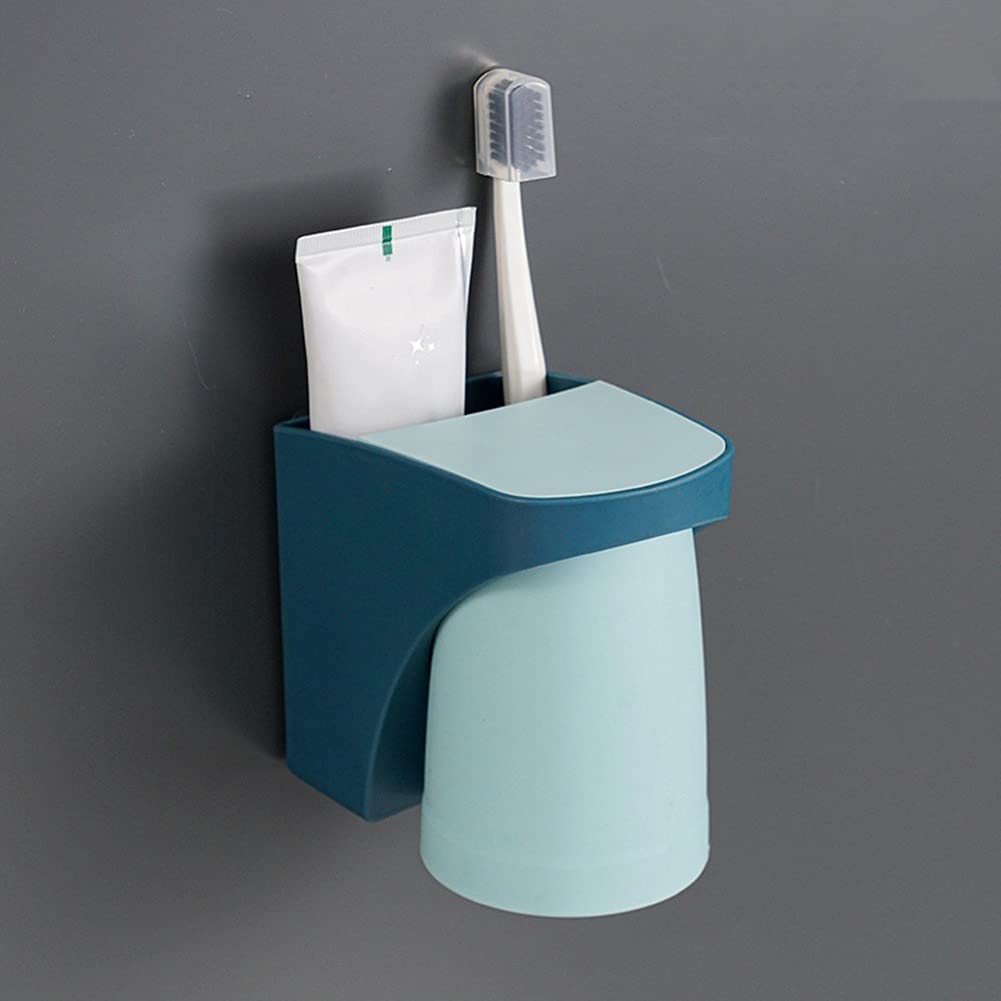 Tandenborstelhouders Wandgemonteerde tandenborstelhouders for badkamers, zonder boren Zelflozende walnoot tandenborstelhouder, for elektrische tandenborstel, tandpasta, kopjes, scheermes for douche