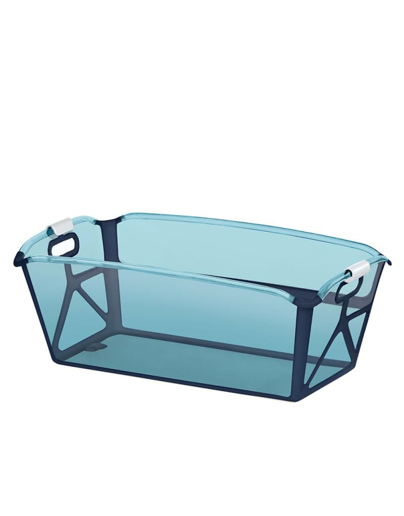 Jane Oasis - Vasca da bagno pieghevole per bambini, compatta, facile da piegare con supporto robusto per neonati e bambini, colore: blu