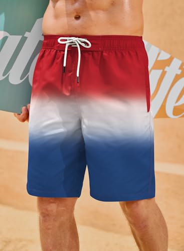 Men’s Swim Trunk 9" Inseam Quick Dry Board Short Hawaiian Beach Shorts with Zipper Pockets (S-XXL)3