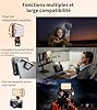 TONEOF 96 LED Lampe de Téléphone Améliorée avec Coque Souple&Support Intégré, Lampe pour Appareil Photo, Lamp de Visioconférence Rechargeable avec Réglage Multiple de la Luminosité, Lamp Selfie-Noir