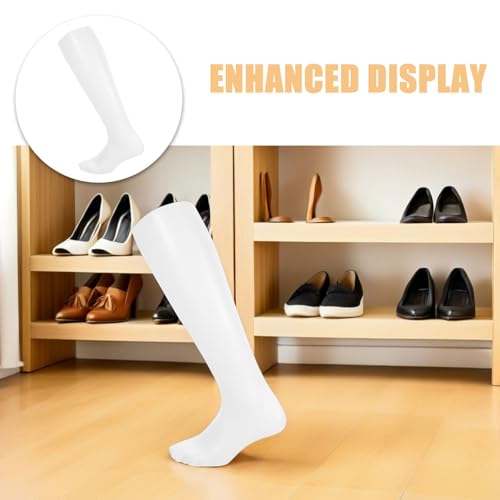 Pied de mannequin chaussettes plastique blanc pour valoriser vos ventes de bas