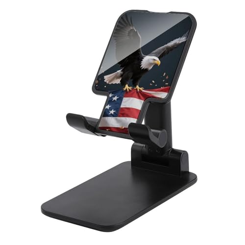 Support de téléphone portable réglable pliable motif USA avec base stable