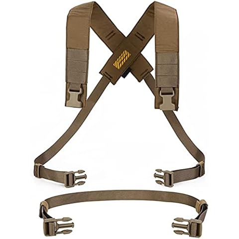 EMERSONGEAR Tactical X-Harness Suspenders, Adjustable Duty Belt Harness Harness Coyete Brown Cover