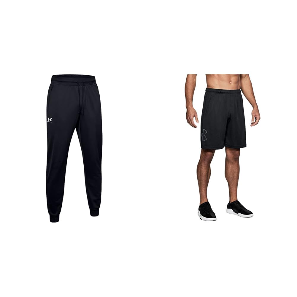 Under Armour komfortable Sporthose für Männer mit integrierter Handytasche Schwarz XL, atmungsaktive Sweatshorts für Männer mit Loser Passform Schwarz XL