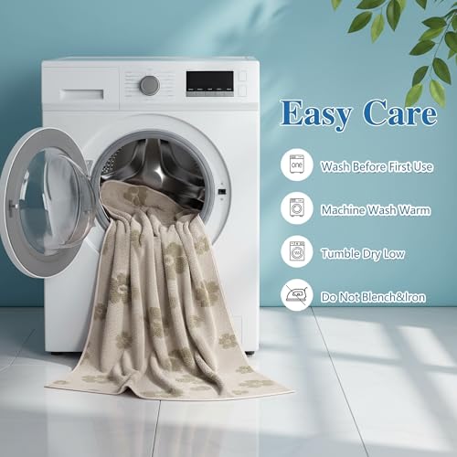 Image of Cortina Jacquard Towels for Bath 70 x 140 cm 380 GSM Microfiber Bath Towels, Ultra Soft, Highly Absorbent & Quick Dry for Gym, Beach & Bathroom Towels for Men, Women & Kids Color : Brown
