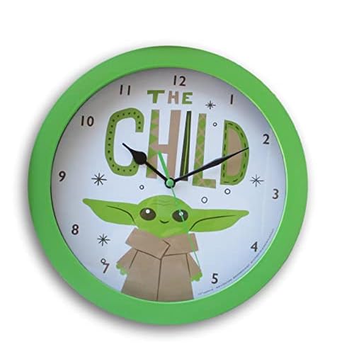 The Mandalorian Baby Grogu Analog Wall Clock – 9.5 Inch Diameter (The Child)
