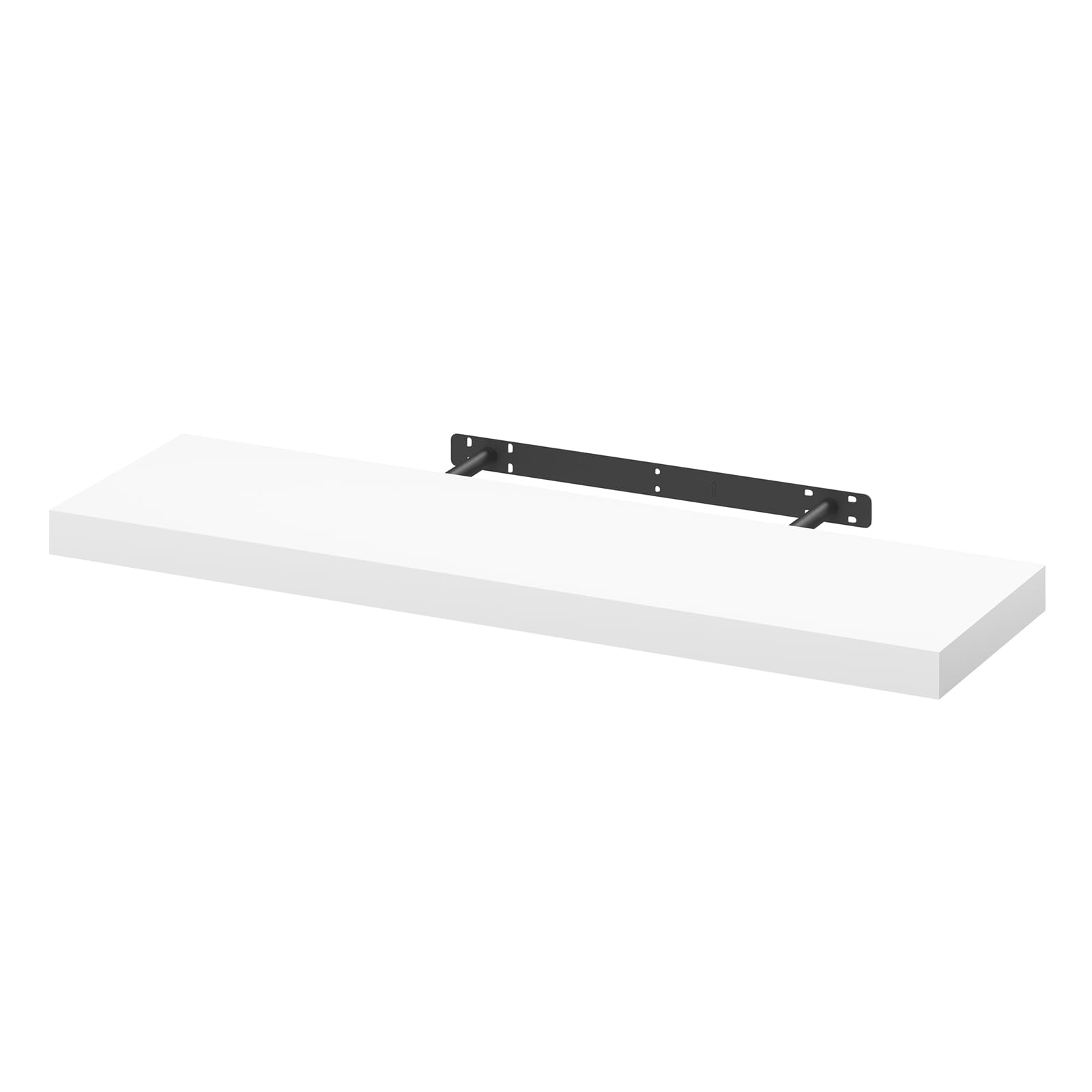 WOLTU Wandboard Wandregal CD DVD Regal Bücherregal Schweberegal Holz Board 80x22.9x3.8cm Weiß für Büro, Wohnzimmer, Schlafzimmer, Küche RG9318ws