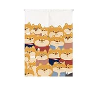 Amazon.co.jp: のれん ロング 暖簾 85×120 犬柄 イヌ かわいい