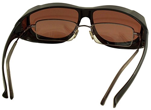 Sun Shield Fit Over Sunglasses with Blue Blocker HD Driving Lens - Wear Over Prescription Glasses Men or Women4