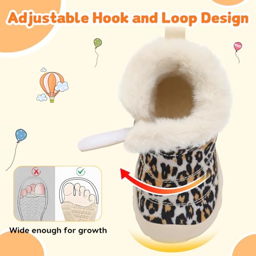 Baby Boy Girl Winter Shoes Warm Slip On Snow Boots Infant Comfortable Water Resistance Indoor Outdoor Shoes for First Walkers Lightweight Toddler Fur Slippers3