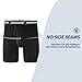 BAMBOO COOL Men's Long Boxer Briefs Performance Long Leg Sports Boxer Brief Underwear MultiPack