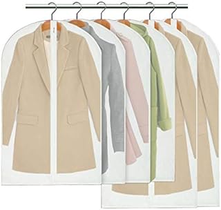 MOT Global PEVA Translucent Clothes Covers Bags Garment Dustproof Storage Protector 6Pack(4M+2L)
