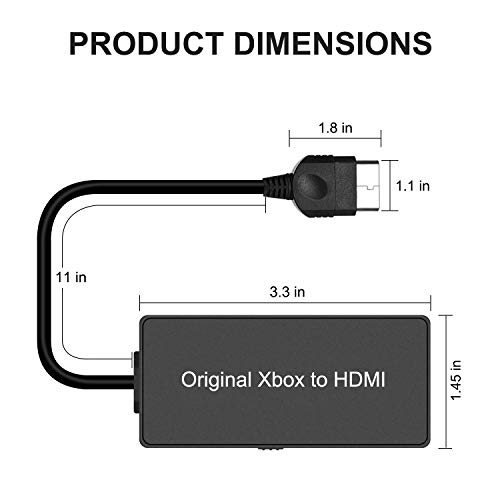Hd Link Cable For Original Xbox Original Xbox Hdmi Converter Automatically Detects And Converts Ypbpr Component Signal To 480I/720P Output（100% Improved Picture Quality Compatible With Original Xbox #TOP3