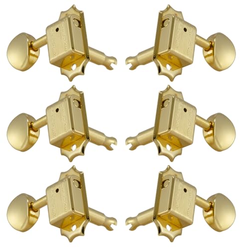 Grover 133G Deluxe Guitar Machines - Guitar Machine Heads, 3 + 3 - złoty
