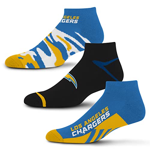 For Bare Feet V-100-031523CMBM Nfl Los Angeles Chargers Camo Boom 3 Pack Ankle Sock Team Colors Large cover