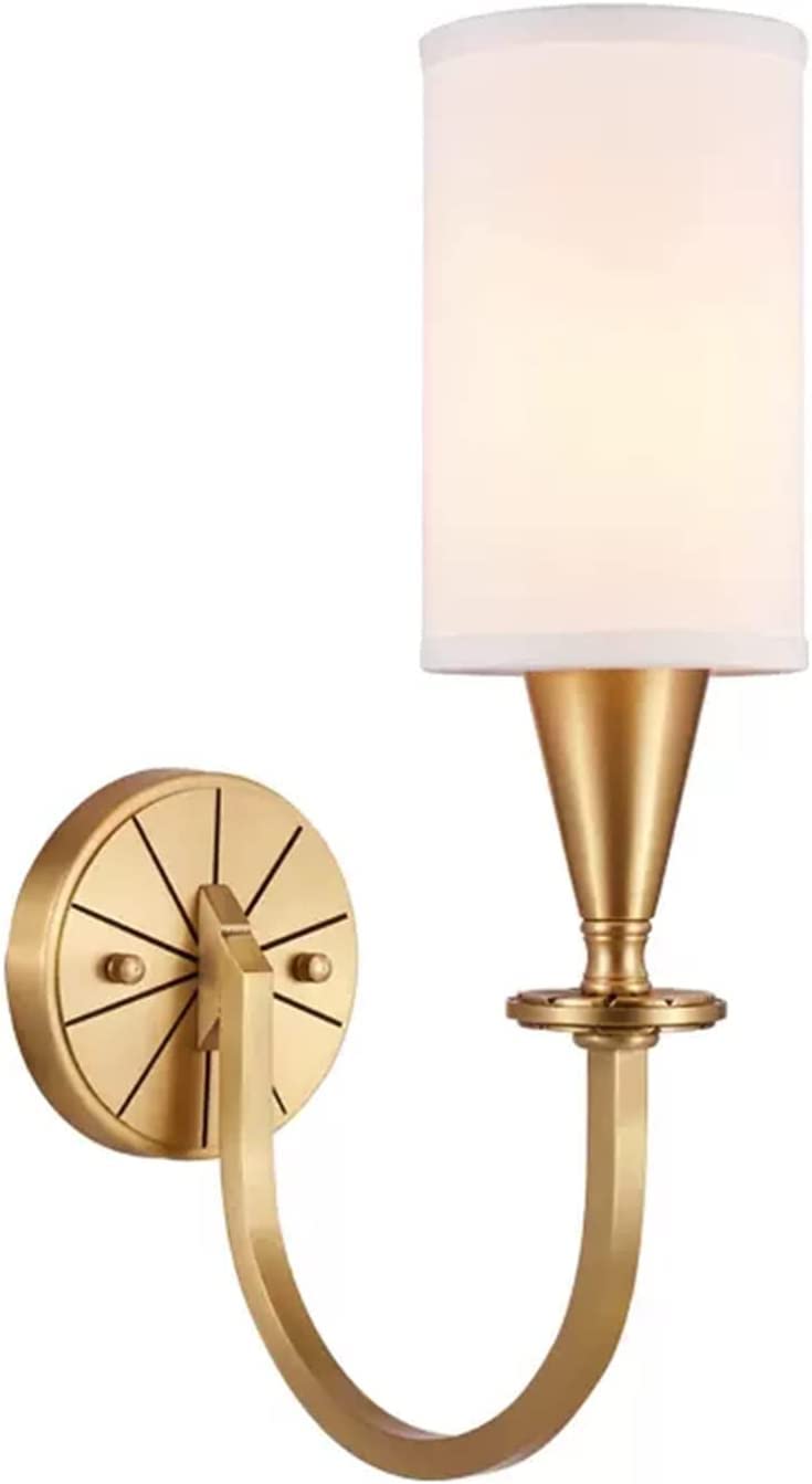 ASerZenith Led Wall Sconce, Wall Lamps Living Room Background Wall Lamp, Single Head All Copper Wall Lamp Ing