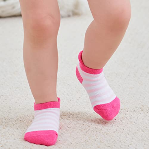 Image of Zaples Baby Non Slip Grip Ankle Socks with Non Skid Soles for Infants Toddlers Kids Boys Girls