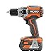 Ridgid R9205 Gen5X 18V Lithium Ion Cordless Hammer Drill and Impact Driver Kit (Includes 2 x 18V Batteries, Charger, and Bag)