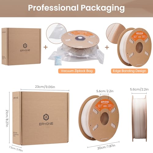 Image of ERYONE High Speed Rainbow PLA Plus Filament 3D Printer Filament 1.75mm + /- 0.03mm, Multicolor Rapid PLA Filament 1KG Cardboard Spool(2.2LBS), Rock Rainbow