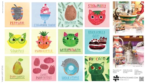 Buffalo Games - Yummy Cats - Quebra-cabeça desafiador de 750 peças para adultos perfeito para noites