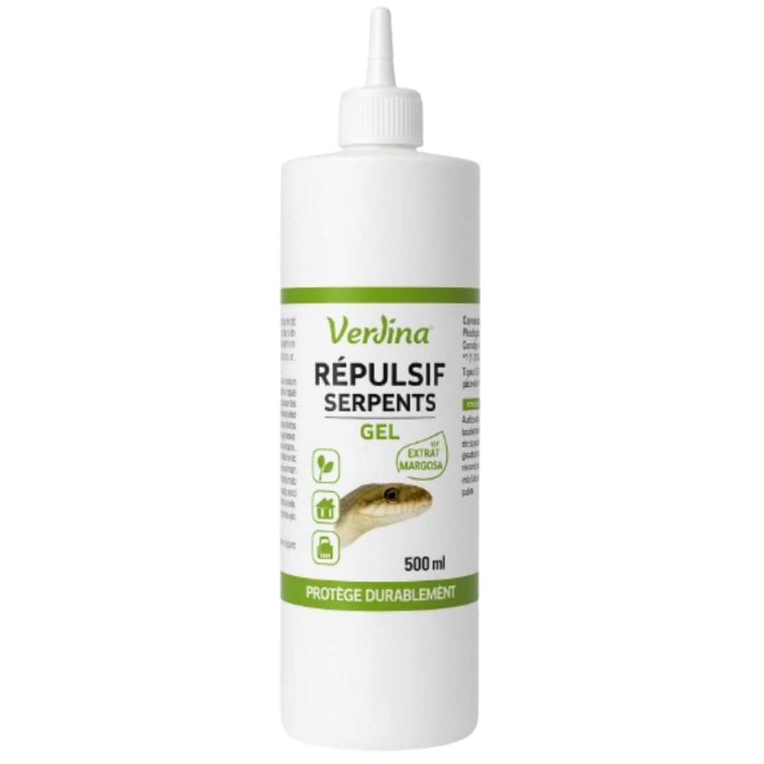 Répulsif Serpent Gel 500ml – Barrière Naturelle Anti-Serpents et Lézards, sans Insecticide, Usage Extérieur Terrasse, Seuils et Contours de Bâtiment