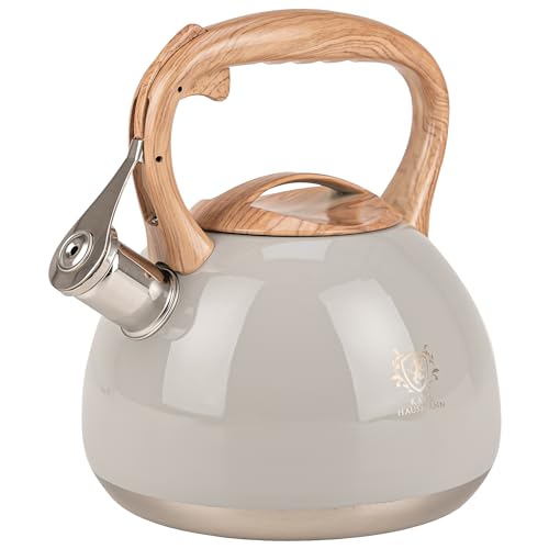 KARL HAUSMANN Wasserkessel Induktion - 3L - Cremig Teekessel mit Automatischer Pfiff - Edelstahl Wasserkocher für Induktionsherd, Gasherd und Elektroherd - Pfeifkessel - Teekanne - Flötenkessel KARL HAUSMANN Wasserkessel Induktion - 3L - Cremig Teekessel mit Automatischer Pfiff - Edelstahl Wasserkocher für Induktionsherd, Gasherd und Elektroherd - Pfeifkessel - Teekanne - Flötenkessel