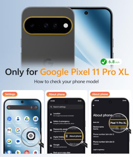 Image of FNTCASE for Google Pixel 11 Pro XL Case, Fit for Magsafe, Screen Protector | Translucent Matte Magnetic Back, 14FT Military Grade Drop Protection, Shockproof Protective Phone Cover, Black