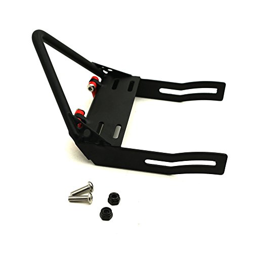 RC-FAST 1 Set Steel Front Bumper w/ Winch Mount Shackles for AXIAL SCX10 Black