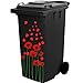 Produktbild Selbstklebendes Blumenaufkleber Set für Mülleimer und Hausdekoration (Rote Blumen)
