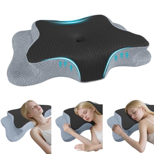 CHxxy Cervical Pillow for Neck Pain Relief, Memory Foam Pillows,