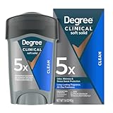 Degree Men Antiperspirant Deodorant Clean 72-Hour Sweat & Odor Protection Prescription-Strength Antiperspirant For Men with MotionSense Technology 1.7 oz
