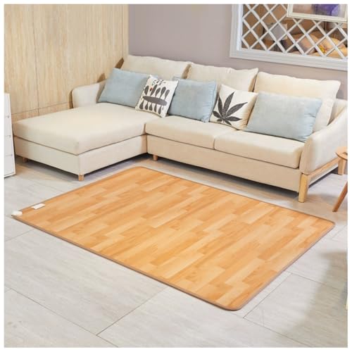 Alfombra calefactada, alfombrilla eléctrica con temperatura ajustable y temporizador de 12 horas, calentador radiante para uso en interiores, ideal para yoga y comodidad debajo del escritorio