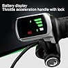 E-Bike Throttle With 6 Pin LCD Battery Voltage Display, Key Knock, Electric Bicycle Scooter Wire Grip (With Keys) #5