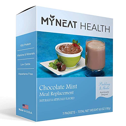 My Neat Health High Protein Meal Replacement Shake - Diet Shake Powder, LOW Calories, HIGH Protein, LOW Fat, Kosher (Chocolate Mint)