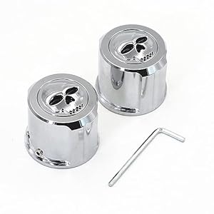 Cbctoc 1 Pair Motorcycle Front Axle Nut Covers Caps For Harley Softail Sportster Dyna Touring Road King Electra Street Glide 1 41w46h+0vul. sl500 . ss300
