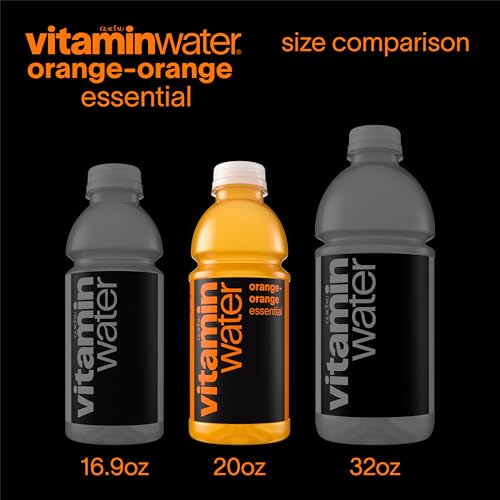 Image of vitaminwater Essential Orange-Orange, Flavored Water Beverage, 20 fl oz Bottles, 12 Pack