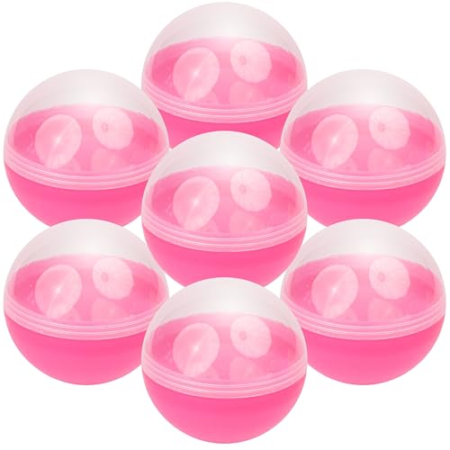 Image of Capsule Vending Machine Translucent-Pink Round Capsules Empty 14 pcs 3.9 inch - Gumball Machine Capsules Easter Basket Stuffers Birthday Gifts - Pinata Stuffers Craft Supplies Claw Machine Refills