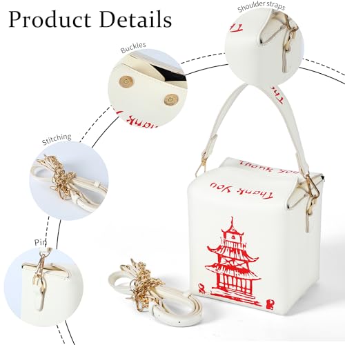 Crossbody Bags for Women Trendy Chinese Takeout Box Bag Fun Purse Totes Shoulder Bag