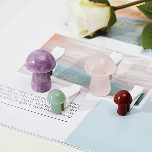 Image of Tallew Heart Crystals Car Vent Clips Car Accessories for Women Quartz Crystals Air Fresheners Vent Clip(Mushroom Style)